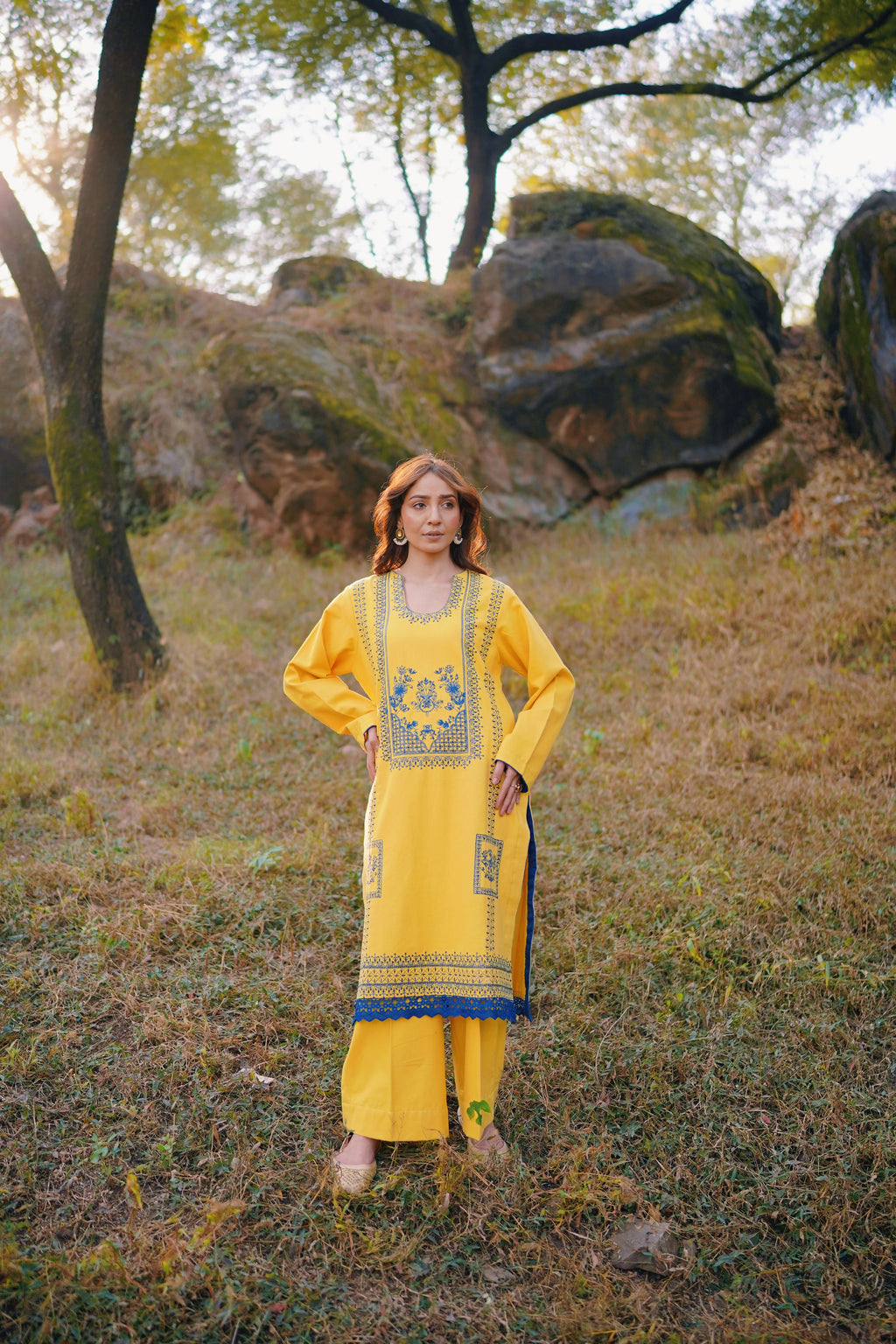 Golden Meadow - 2 Piece - Wool - Embroidered Suit