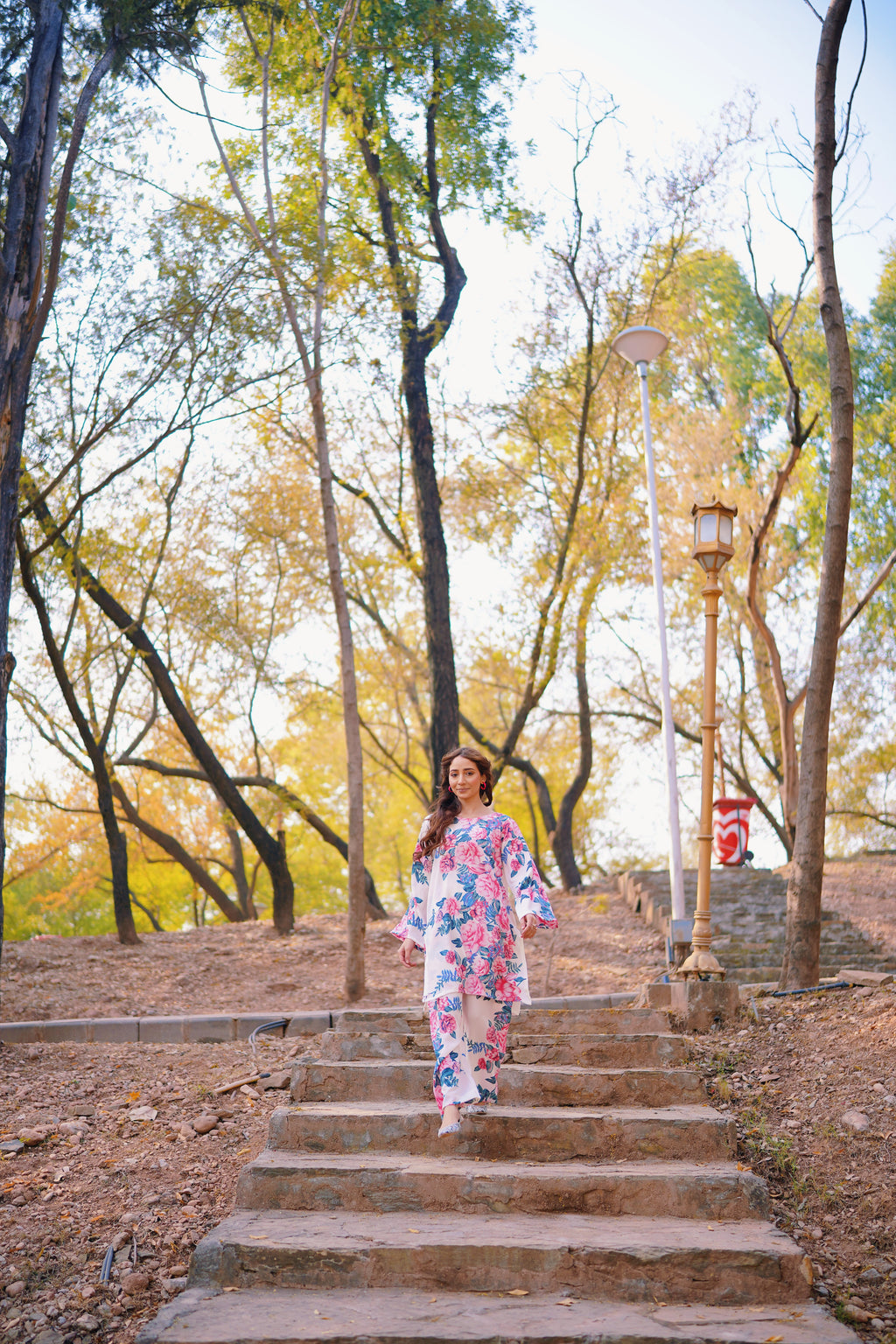 ELARA — White Floral Co-Ord Set