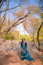 AURUM — Emerald Grove - Embroidered Three Piece