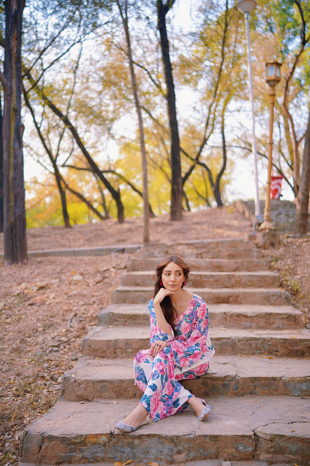 ELARA — White Floral Co-Ord Set