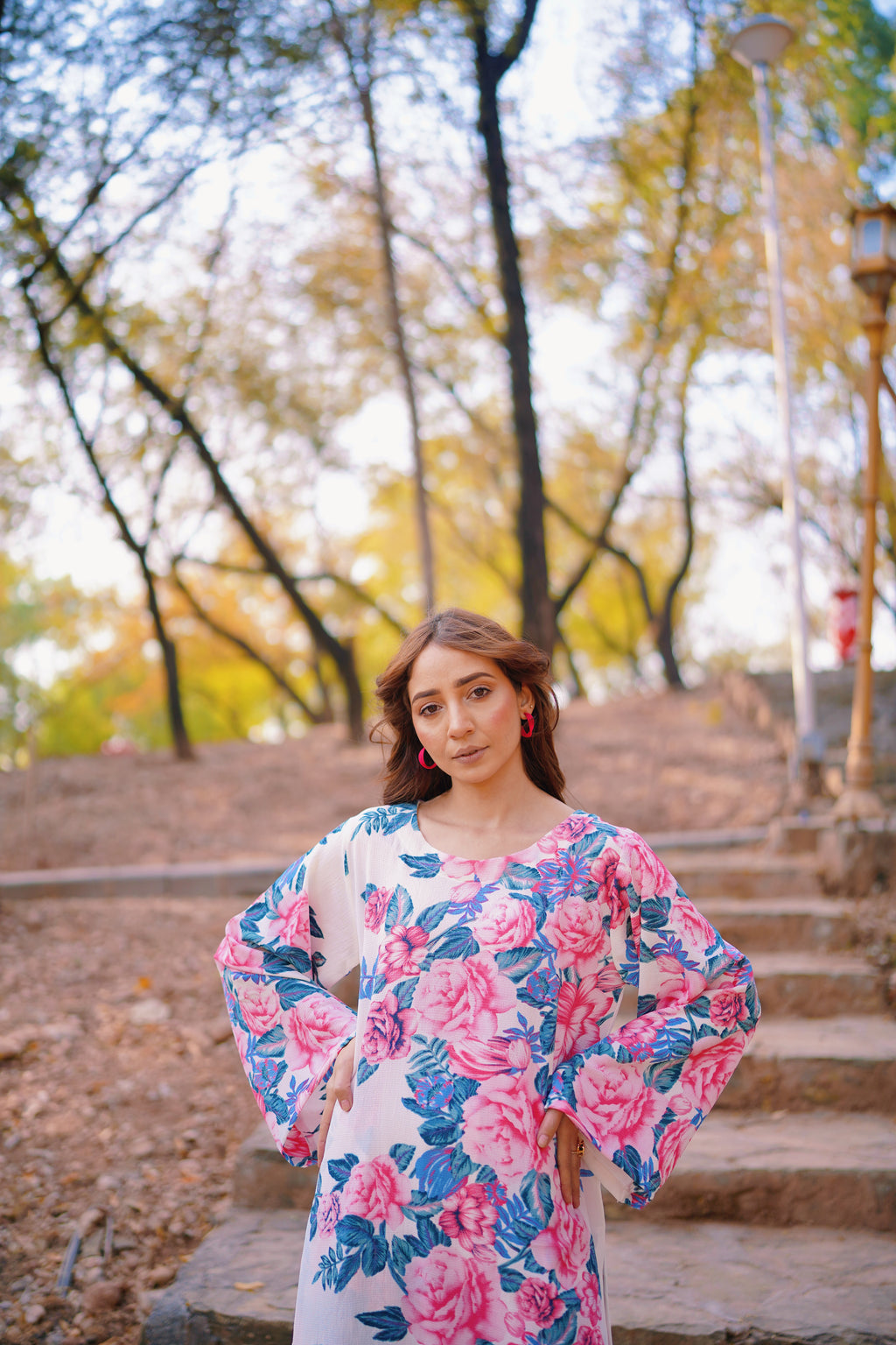 ELARA — White Floral Co-Ord Set